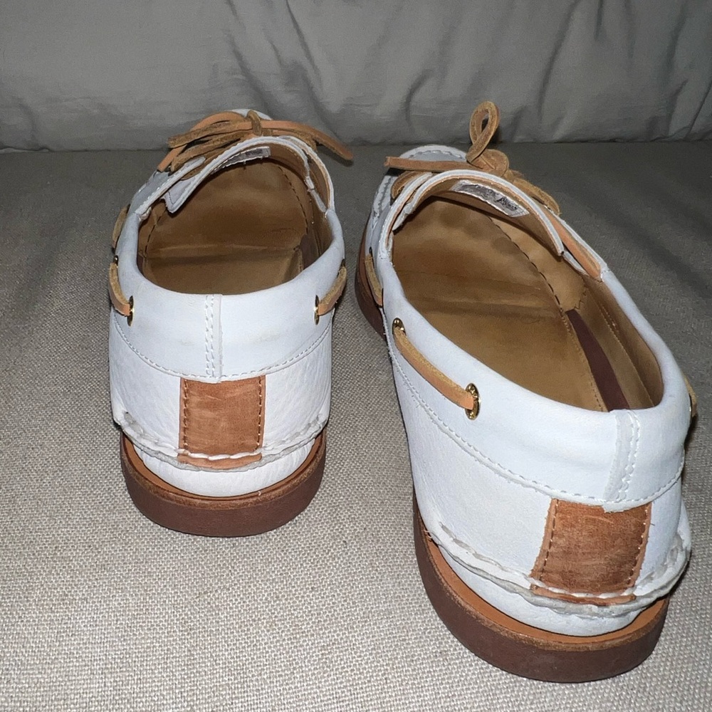 Sperry White and Tan Boat Shoes - Picture 3 of 4